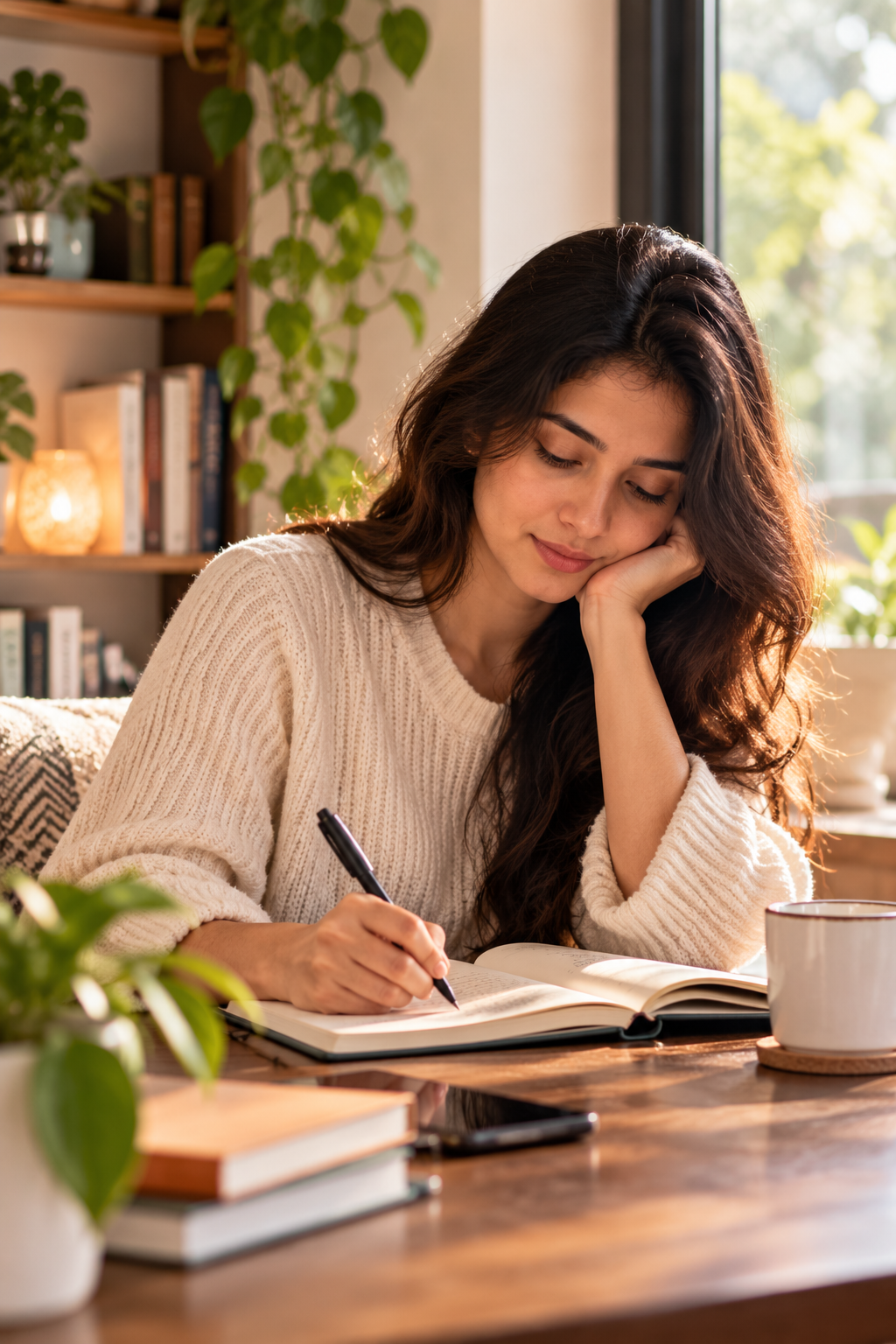 harisri warm window journaling moment